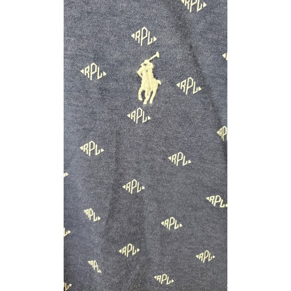 Polo Ralph Lauren Shirt Mens Extra Large Blue White Small Pony RPL All Over Golf - Picture 3 of 5